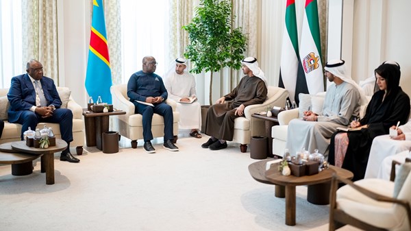 UAE President discusses bilateral relations enhancement with President of Democratic Republic of Congo